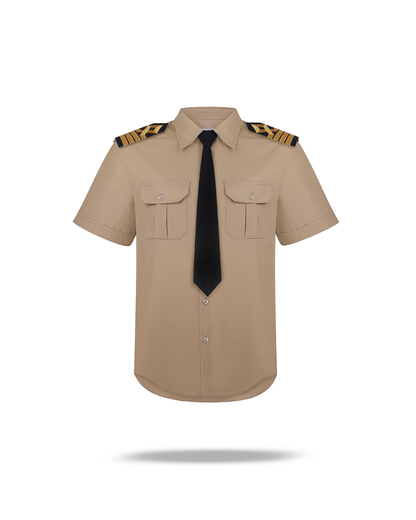 Koszula khaki z krótkim rękawem