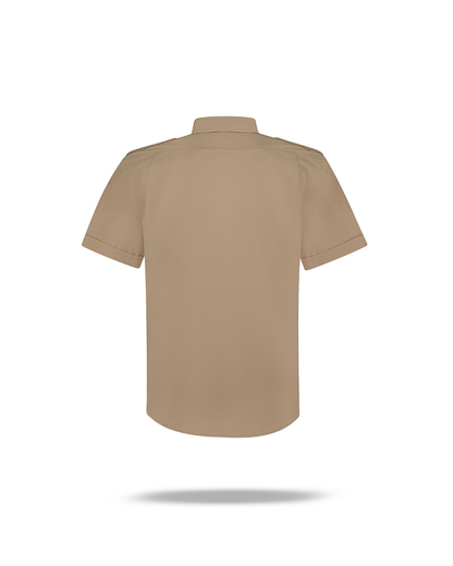 Koszula khaki z krótkim rękawem