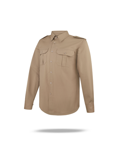 Koszula khaki z długim rękawem