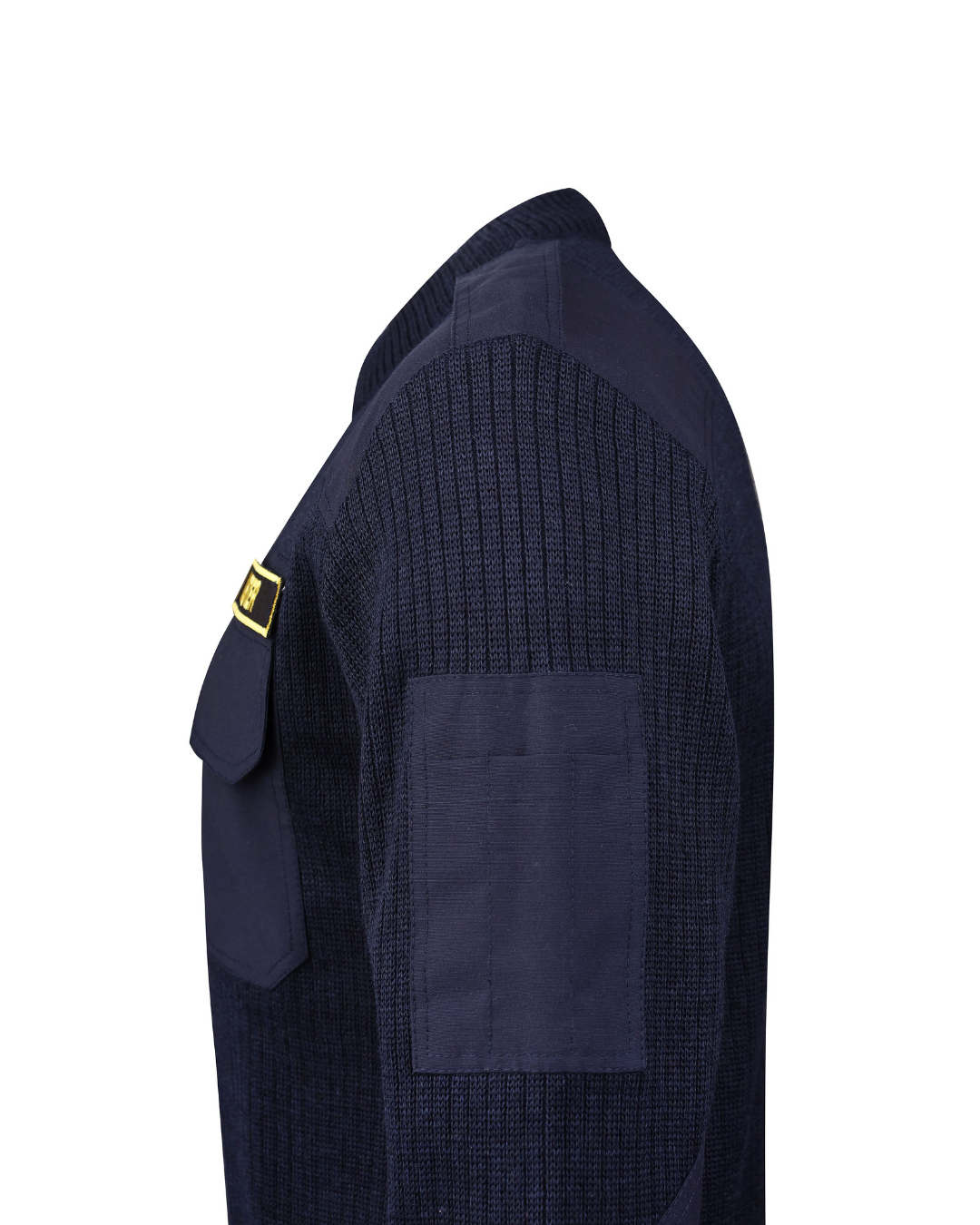 Sweter mundurowy z okrągłym dekoltem